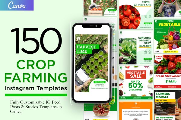 150 Crop Farming Instagram Templates