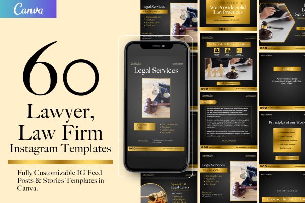 60 Law Firm Instagram Templates